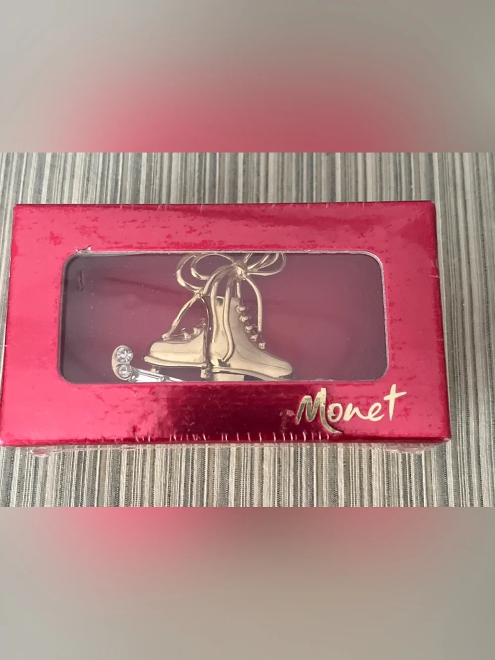 Monet Ice Skates Pin